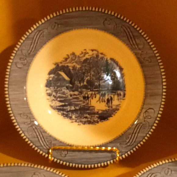 VTG- Currier & Ives by Royal Early Winter- 3 Bowl Bundle - Picture 2 of 11